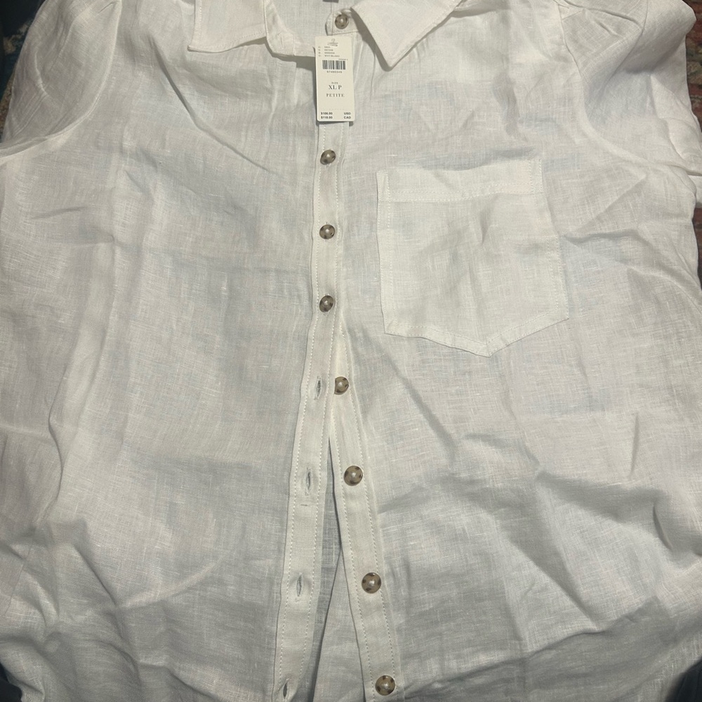 Anthropology Pilcro women's white petite size XL shirt
